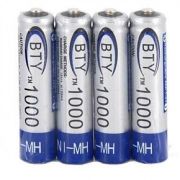 Акумулаторни батерии 1000mAh 1.2V размер ААА (4 броя)