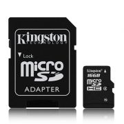Карта памет Kingston micro SD SDHC TF Class 4 с преходник (16 GB)