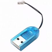 Преход-четец за карти памет micro SD/TF -> USB 2.0 (с плъзгач и връзка)