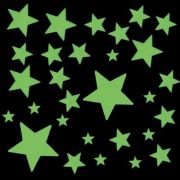 Фосфоресциращи звездички-стикери, различни размери (над 190 бр)