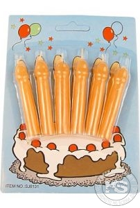 Свещи за торта - пишлета (6 бр в опаковка)