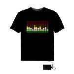 Тениска - еквалайзер (черна, размер L)