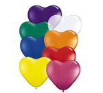 Балони с форма на сърце (10 бр в опаковка - разноцветни)
