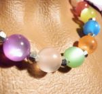 Комплект - Колие от разноцветни перли + Обеци и Гривна