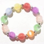 Комплект - Колие от разноцветни перли + Обеци и Гривна