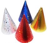 Парти шапка със звезди - 5 бр в пакет (разноцветни) 