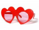 Парти очила - сърца (червени)