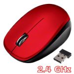Безжична мишка Sigma с компактен USB приемник (черно-червена)